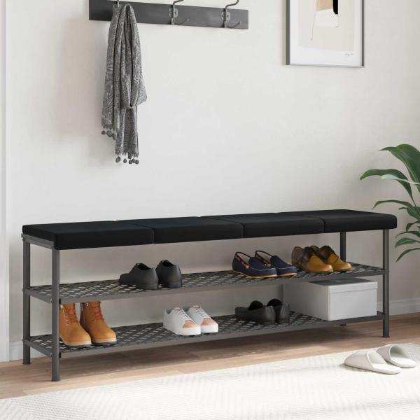 ARDEBO.de - Bankkissen 4 stk. Samt Schwarz Tiefe 35 cm