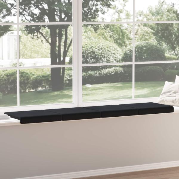 Bankkissen 4 stk. Samt Schwarz Tiefe 35 cm