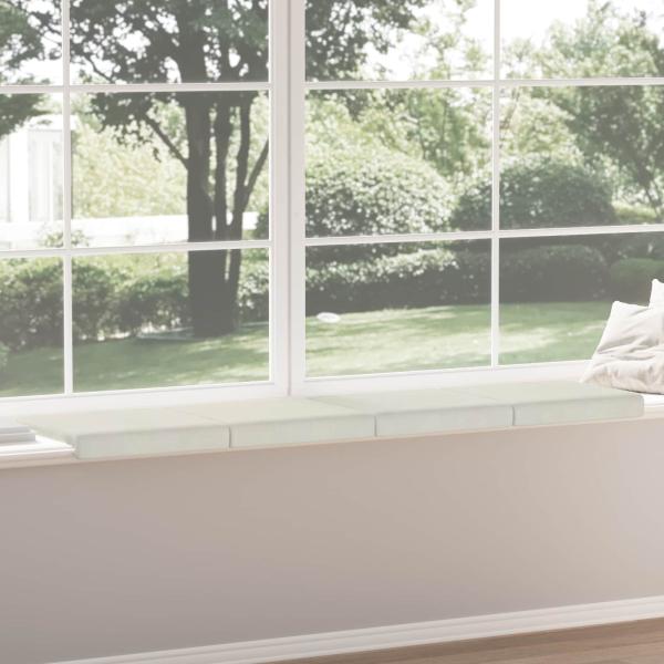 Bankkissen 4 stk. Samt Creme Tiefe 35 cm