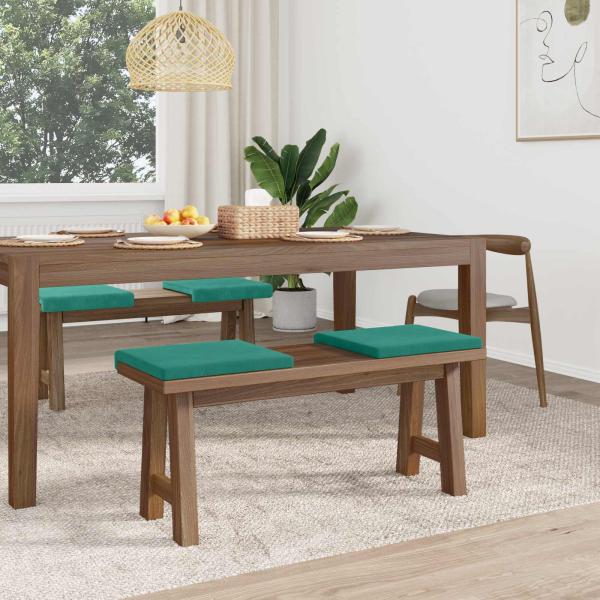 Bankkissen 4 stk. Samt Türkis Tiefe 35 cm
