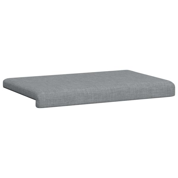 Bankkissen Stoff Hellgrau Tiefe 35 cm