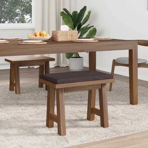 Bankkissen Stoff Dunkelbraun Tiefe 35 cm