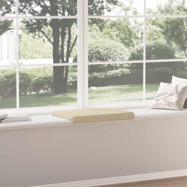 Bankkissen Stoff Creme Tiefe 35 cm