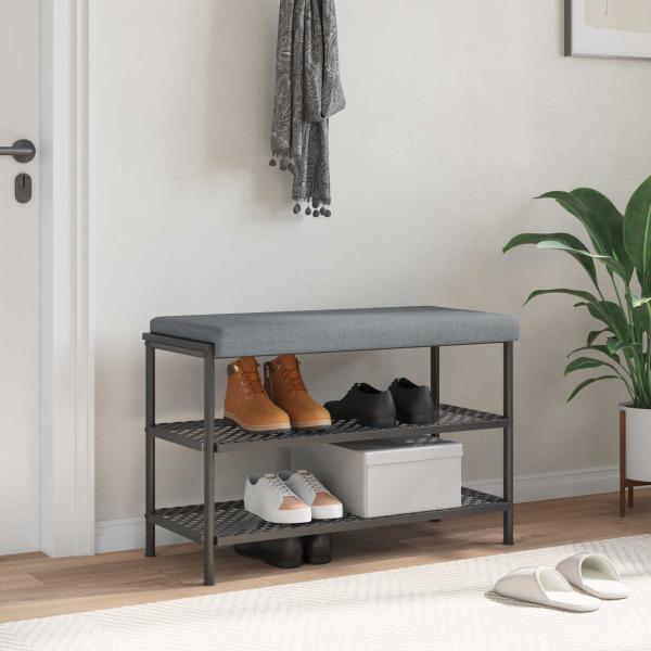 ARDEBO.de - Bankkissen Stoff Hellgrau Tiefe 35 cm
