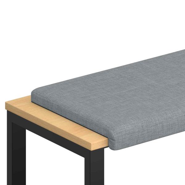 Bankkissen Stoff Hellgrau Tiefe 35 cm