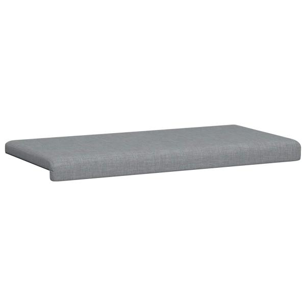 Bankkissen Stoff Hellgrau Tiefe 35 cm