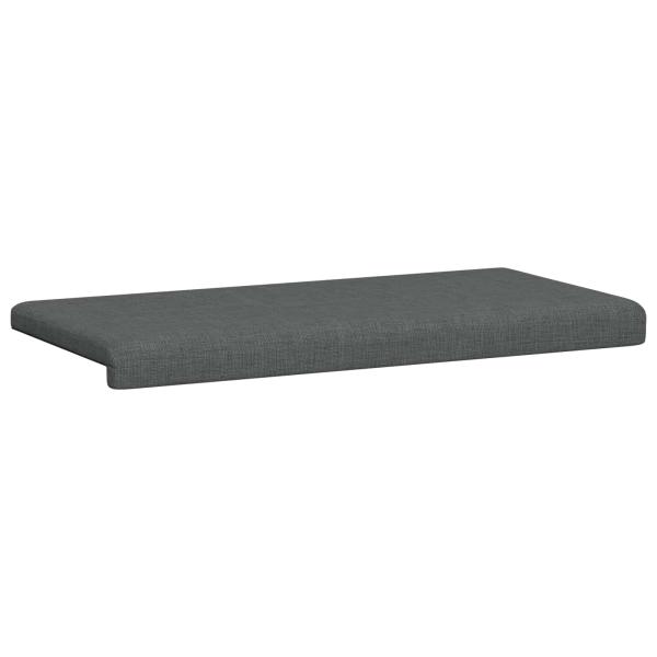 Bankkissen Stoff Dunkelgrau Tiefe 35 cm