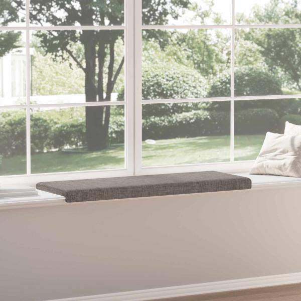Bankkissen Stoff Taupe Tiefe 35 cm