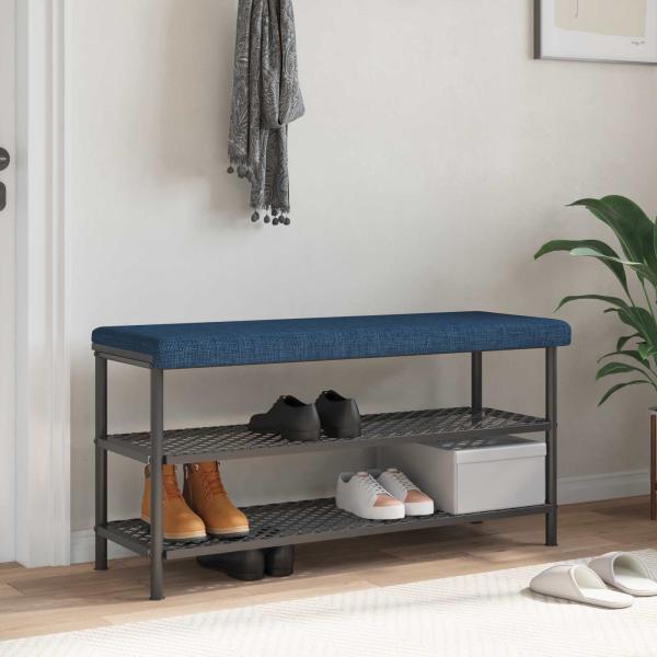 ARDEBO.de - Bankkissen Stoff Blau Tiefe 35 cm