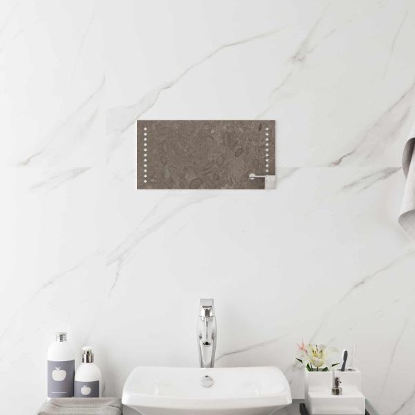 ARDEBO.de - LED-Badezimmerspiegel Transparent 40 x 20 cm Gehärtetes Glas