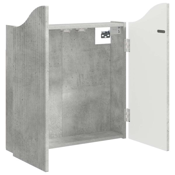 Dartboard Schrank Betongrau 56 x 12 x 63 cm Holzwerkstoff