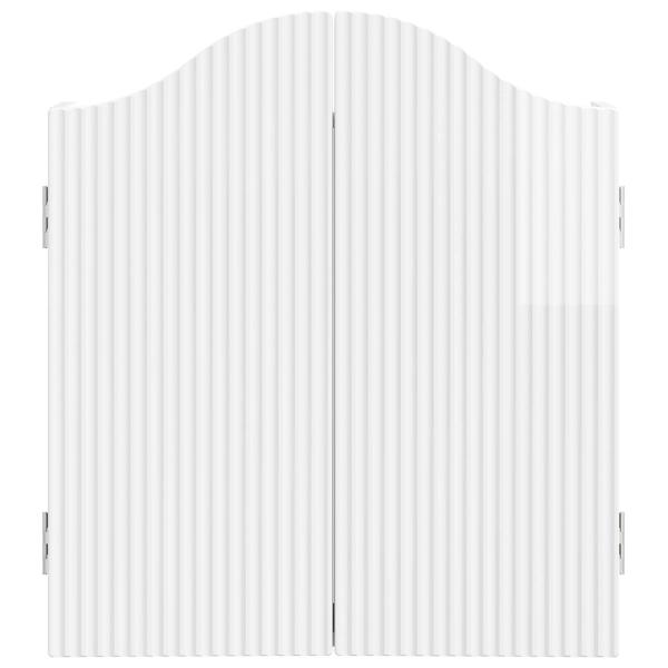 Dartboard Schrank Hochglanz Wei? 56 x 12 x 63 cm Holzwerkstoff