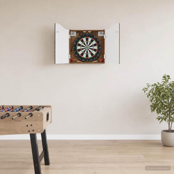 ARDEBO.de - Dartboard Schrank Altholz 56 x 12 x 63 cm Holzwerkstoff