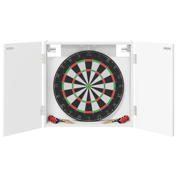 Dartboard Schrank Wei? 56 x 12 x 53,5 cm Holzwerkstoff