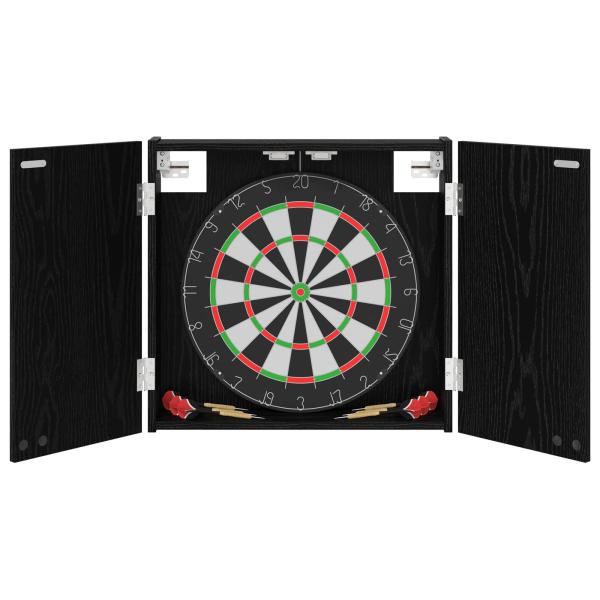 Dartboard Schrank Schwarz Eichen-Optik 56 x 12 x 53,5 cm