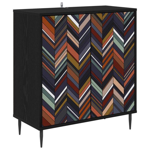 Sideboard OMMEN Schwarz Eichen-Optik 69 x 33 x 76 cm