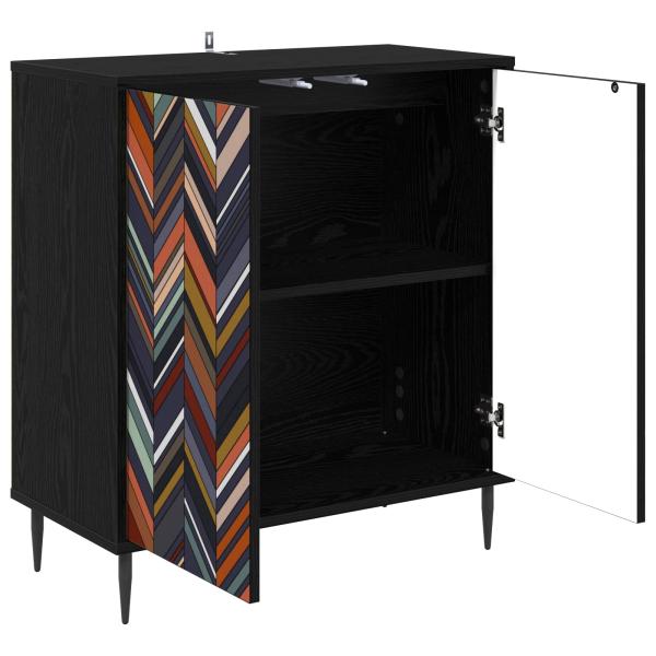 Sideboard OMMEN Schwarz Eichen-Optik 69 x 33 x 76 cm