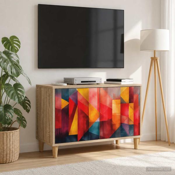 ARDEBO.de - TV-Schrank HEESCH 69 x 33 x 50 cm Sonoma Holzwerkstoff