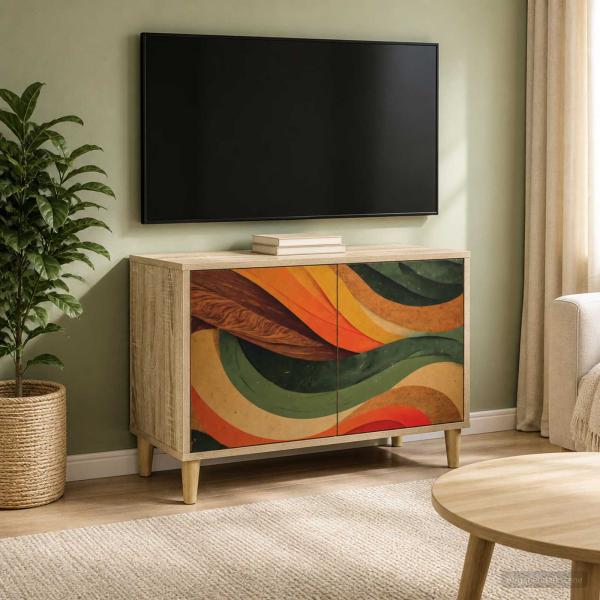 ARDEBO.de - TV-Schrank BONN 69 x 33 x 50 cm Sonoma Holzwerkstoff