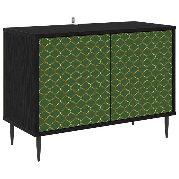 TV-Schrank GELEEN 69 x 33 x 50,5 cm Schwarz Eichen-Optik