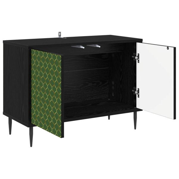 TV-Schrank GELEEN 69 x 33 x 50,5 cm Schwarz Eichen-Optik