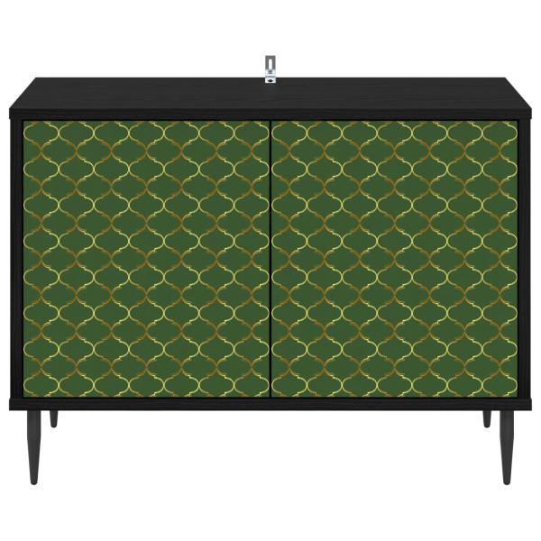 TV-Schrank GELEEN 69 x 33 x 50,5 cm Schwarz Eichen-Optik