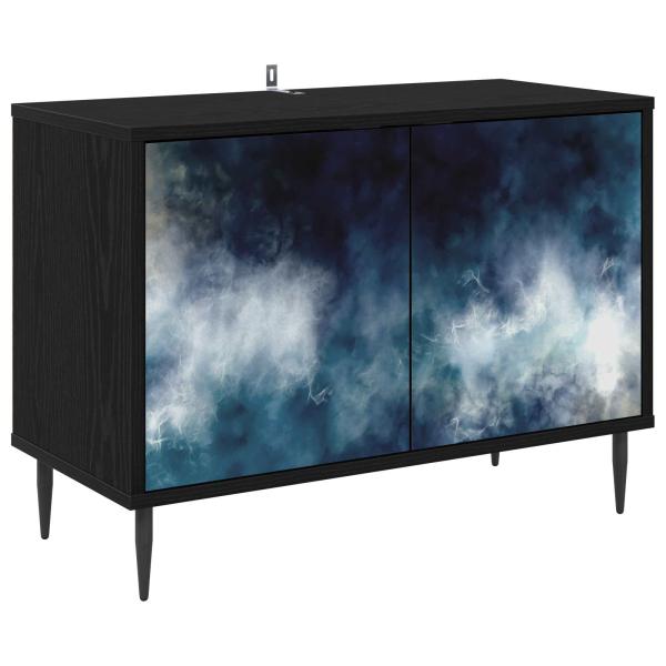 TV-Schrank RAALTE 69 x 33 x 50,5 cm Schwarz Eichen-Optik