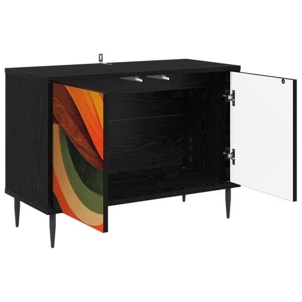 TV-Schrank BONN 69 x 33 x 50,5 cm Schwarz Eichen-Optik