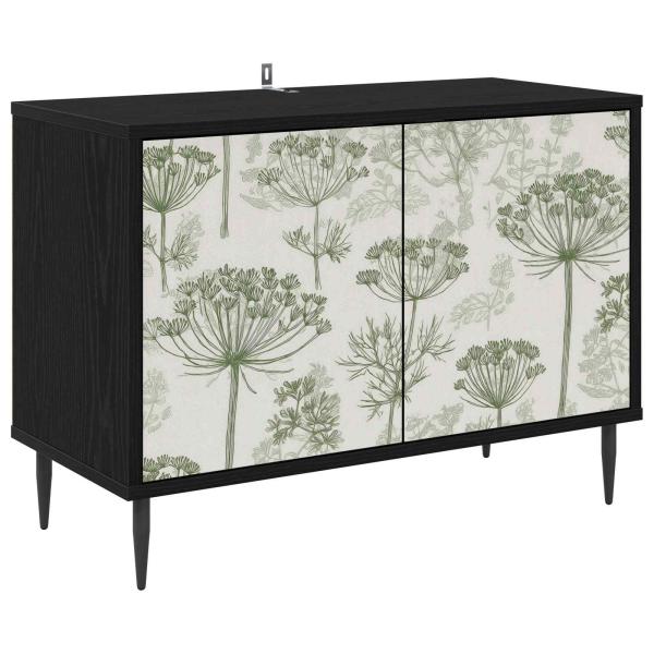 TV-Schrank GOTHA 69 x 33 x 50,5 cm Schwarz Eichen-Optik