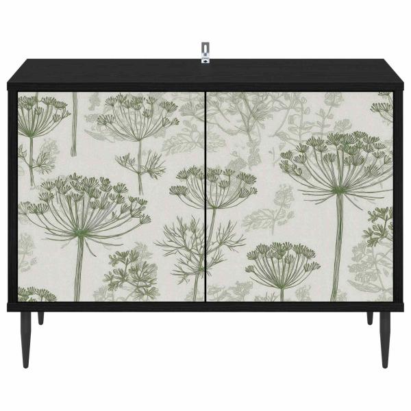 TV-Schrank GOTHA 69 x 33 x 50,5 cm Schwarz Eichen-Optik