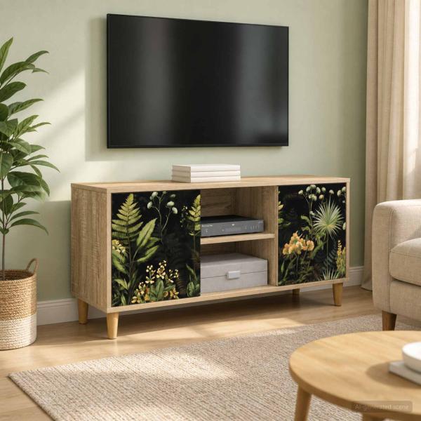 ARDEBO.de - TV-Schrank RHENEN 102 x 33 x 50 cm Sonoma Holzwerkstoff