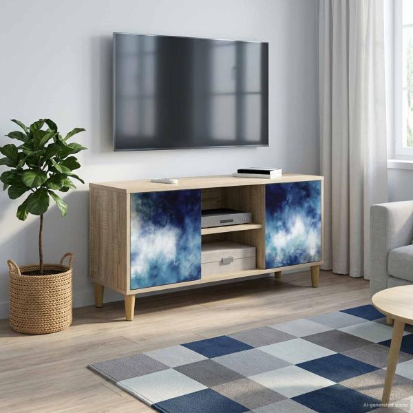 ARDEBO.de - TV-Schrank RAALTE 102 x 33 x 50 cm Sonoma Holzwerkstoff