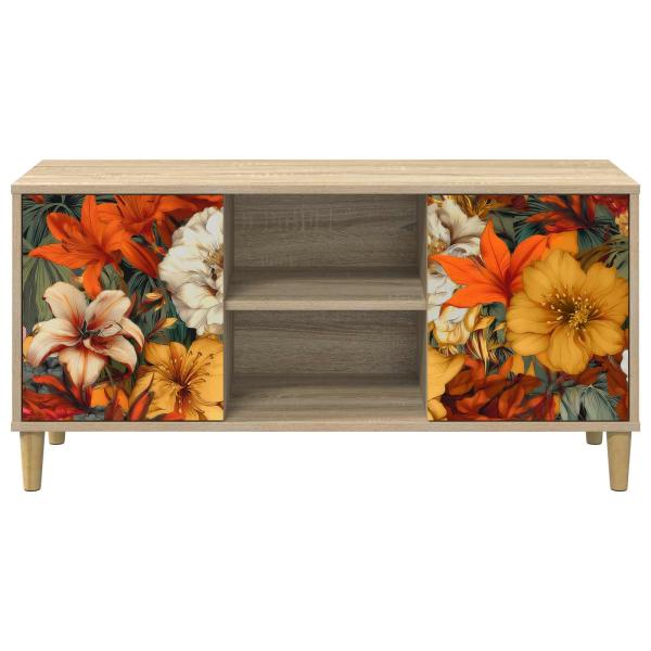 TV-Schrank GENNEP 102 x 33 x 50 cm Sonoma Holzwerkstoff