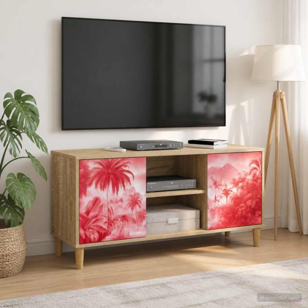 ARDEBO.de - TV-Schrank AACHEN 102 x 33 x 50 cm Sonoma Holzwerkstoff
