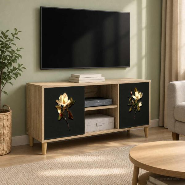 ARDEBO.de - TV-Schrank BREMEN 102 x 33 x 50 cm Sonoma Holzwerkstoff