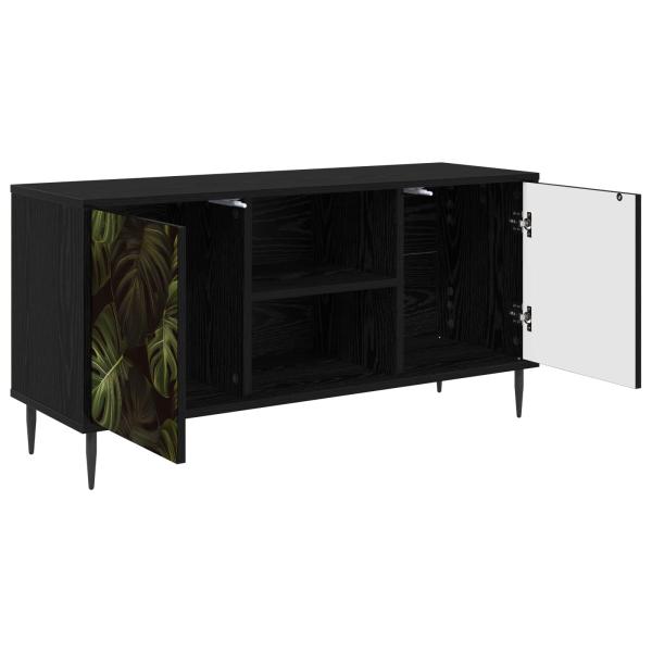 TV-Schrank ELBURG 102 x 33 x 51 cm Schwarz Eichen-Optik