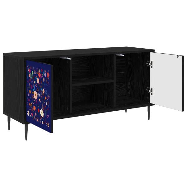 TV-Schrank MAINZ 102 x 33 x 51 cm Schwarz Eichen-Optik