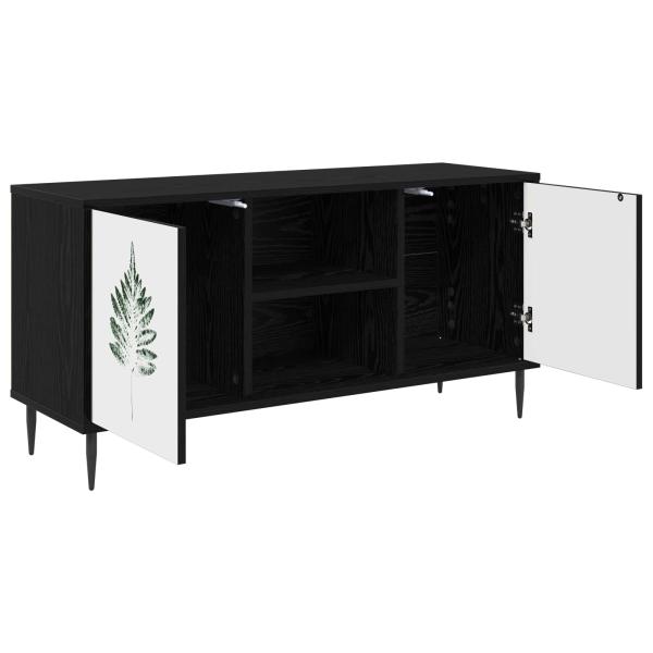 TV-Schrank HANAU 102 x 33 x 51 cm Schwarz Eichen-Optik