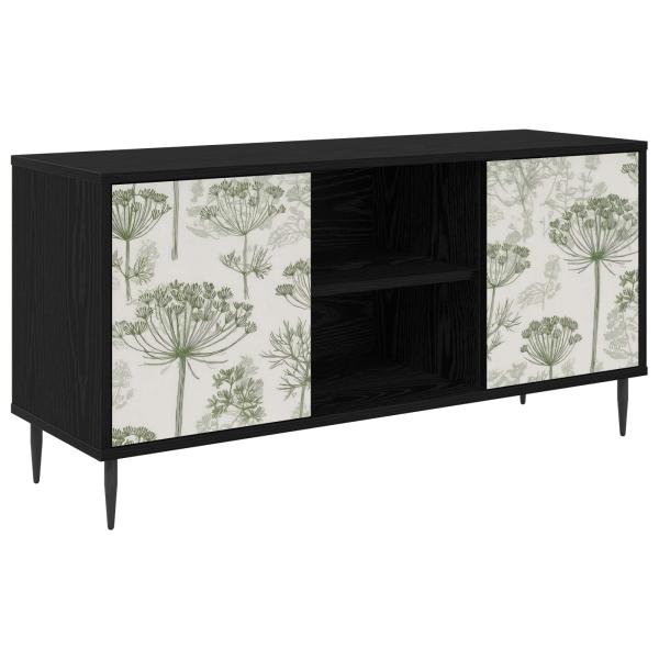 TV-Schrank GOTHA 102 x 33 x 51 cm Schwarz Eichen-Optik