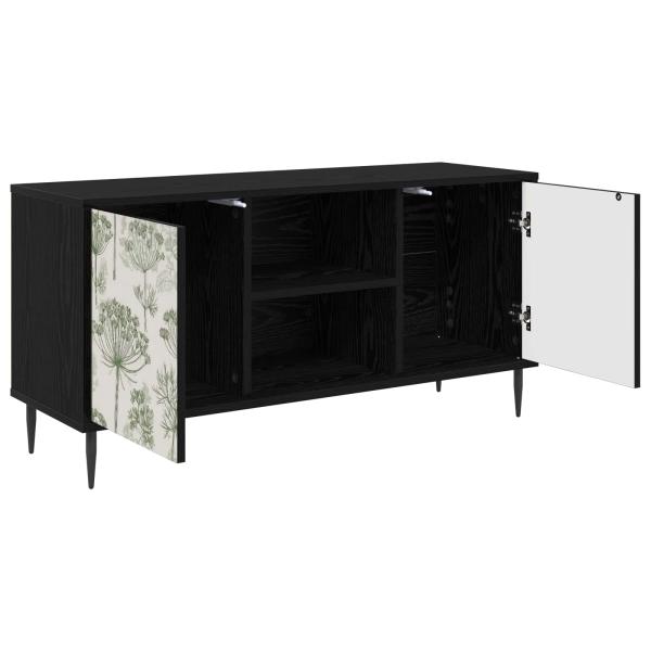 TV-Schrank GOTHA 102 x 33 x 51 cm Schwarz Eichen-Optik