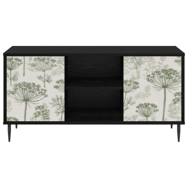 TV-Schrank GOTHA 102 x 33 x 51 cm Schwarz Eichen-Optik