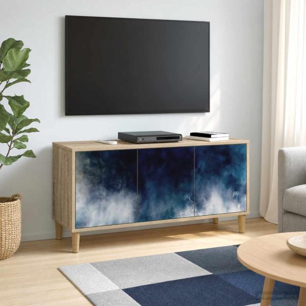 ARDEBO.de - TV-Schrank RAALTE 102 x 33 x 50 cm Sonoma Holzwerkstoff