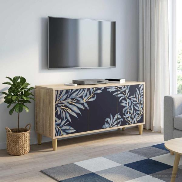 ARDEBO.de - TV-Schrank DOKKUM 102 x 33 x 50 cm Sonoma Holzwerkstoff