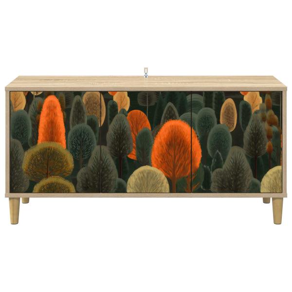 TV-Schrank ZAANDAM 102 x 33 x 50 cm Sonoma Holzwerkstoff