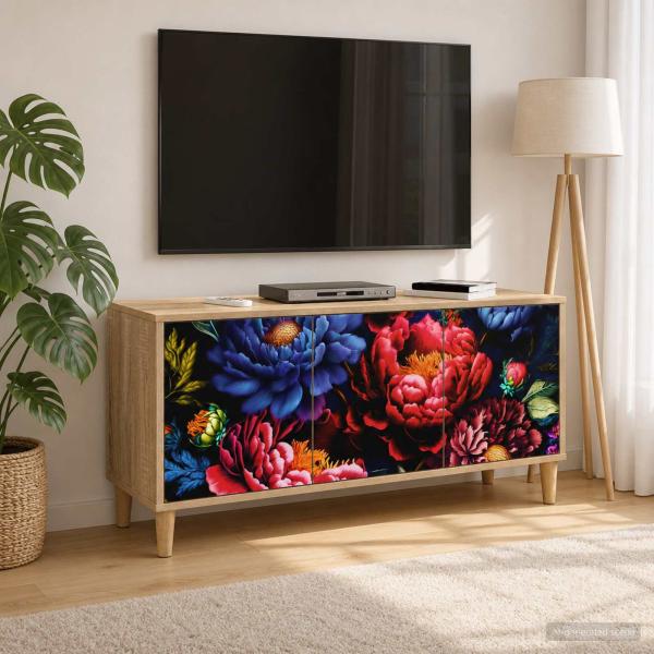 ARDEBO.de - TV-Schrank KIEL 102 x 33 x 50 cm Sonoma Holzwerkstoff