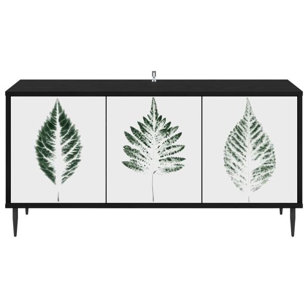 TV-Schrank HANAU 102 x 33 x 51 cm Schwarz Eichen-Optik