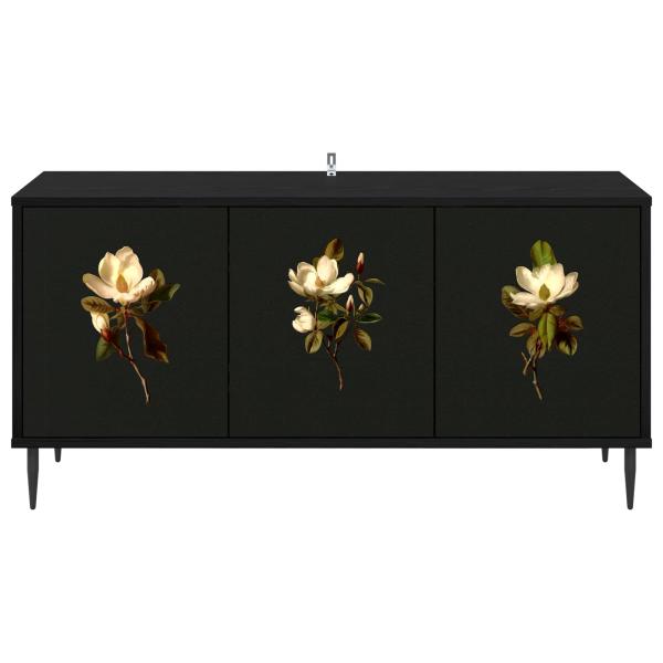 TV-Schrank BREMEN 102 x 33 x 51 cm Schwarz Eichen-Optik