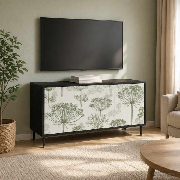ARDEBO.de - TV-Schrank GOTHA 102 x 33 x 51 cm Schwarz Eichen-Optik