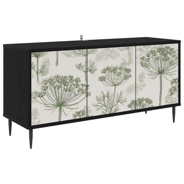 TV-Schrank GOTHA 102 x 33 x 51 cm Schwarz Eichen-Optik