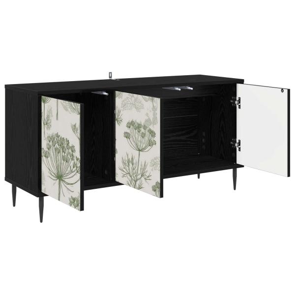TV-Schrank GOTHA 102 x 33 x 51 cm Schwarz Eichen-Optik